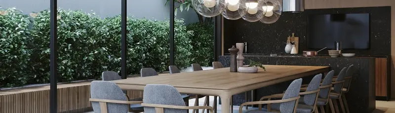 Espaço gourmet do Reserva dos Ipês, no Setor Bueno em Goiânia (imagem de projeto)