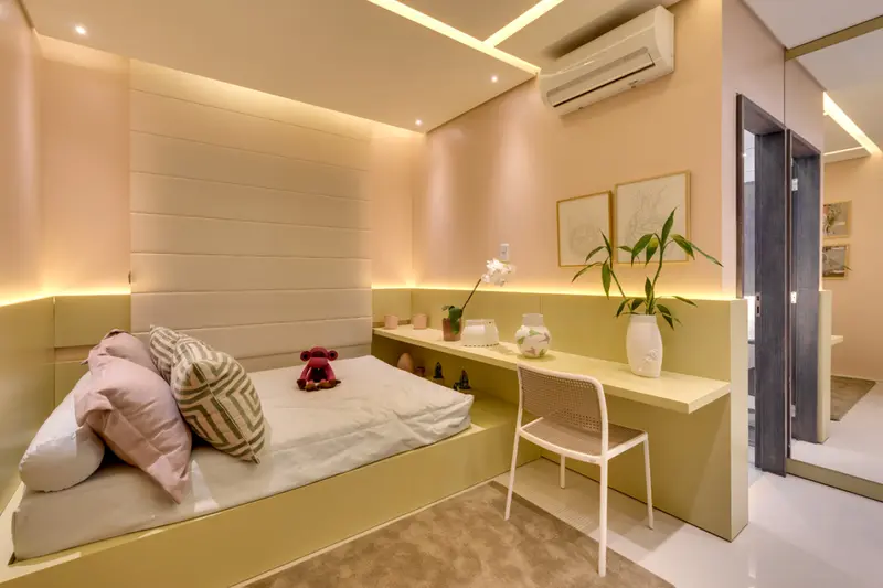 Quarto infantil do apartamento decorado do Opus Acqua, Setor Marista em Goiânia