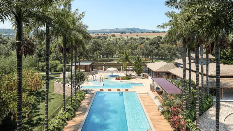 Piscina adulto da Fazenda Lumiar Estates (imagem de projeto)