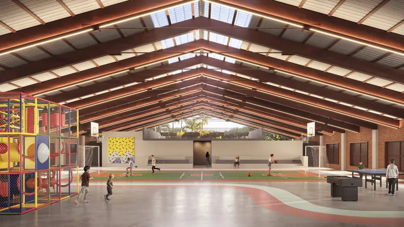 Espaço kids da Fazenda Lumiar Estates (imagem de projeto)