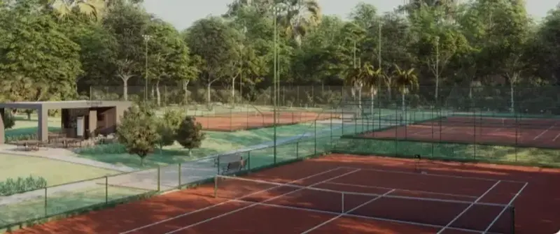 Área comum do condomínio fechado Jardins França, em Goiânia