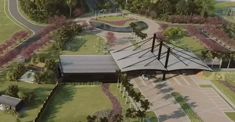 Área comum do condomínio fechado Jardins França, em Goiânia