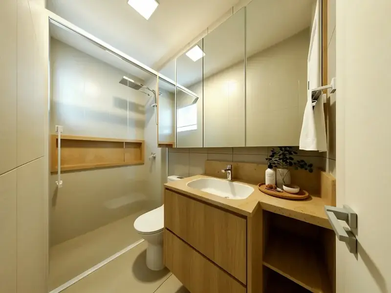 Ambiente do apartamento mobiliado de 69 m² no Wish Vaca Brava, Setor Bueno em Goiânia