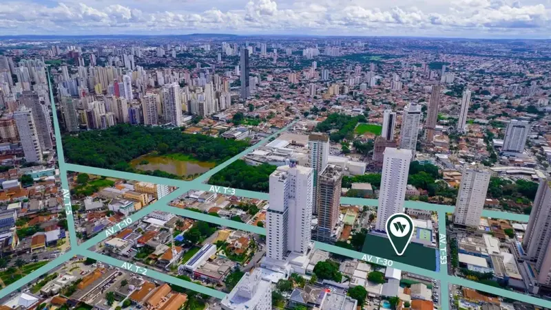 Área comum do Wish Vaca Brava, no Setor Bueno em Goiânia (imagem de projeto)