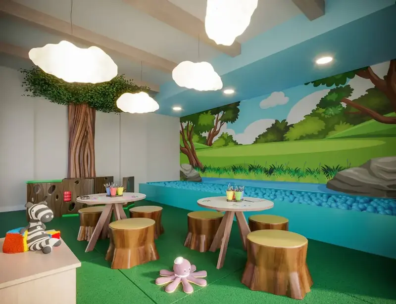 Área comum do Wish Vaca Brava, no Setor Bueno em Goiânia (imagem de projeto)