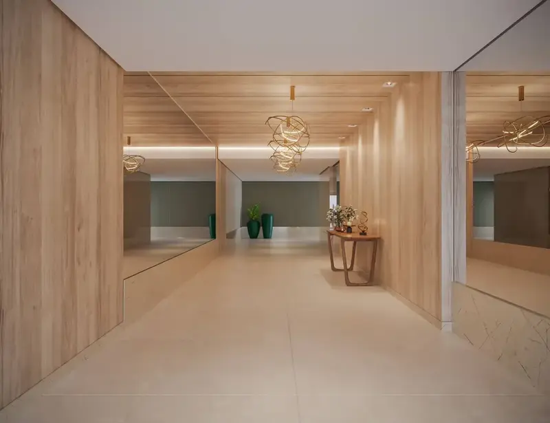 Área comum do Wish Vaca Brava, no Setor Bueno em Goiânia (imagem de projeto)