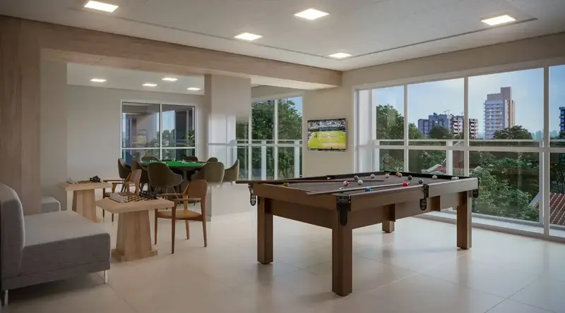 Área comum do Wish Vaca Brava, no Setor Bueno em Goiânia (imagem de projeto)