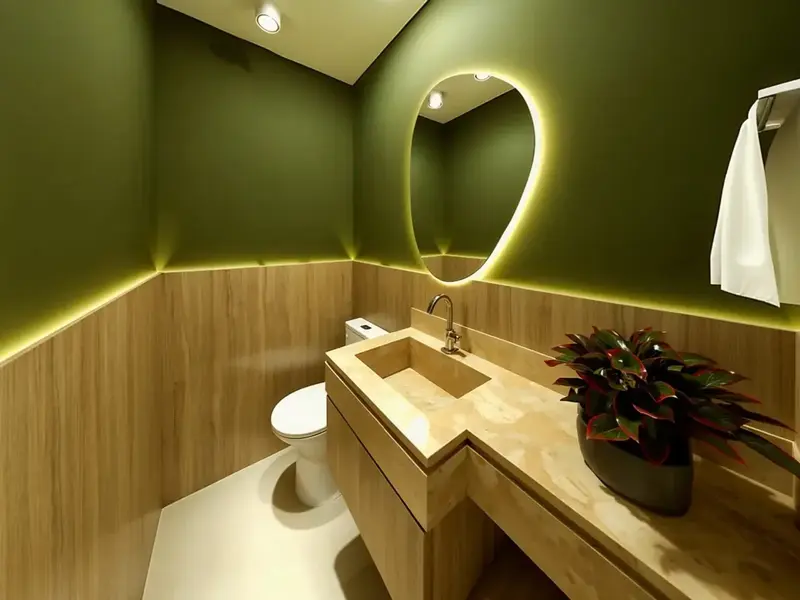Lavabo do apartamento mobiliado no Wish Vaca Brava, Setor Bueno em Goiânia