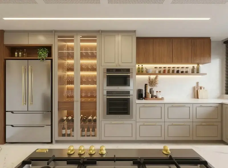 Ambiente do apartamento decorado e mobiliado no Único Marista, Setor Marista em Goiânia