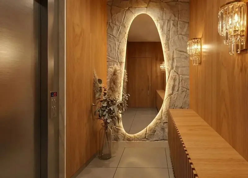 Ambiente do apartamento mobiliado e decorado no Atmos City Design, Setor Marista em Goiânia
