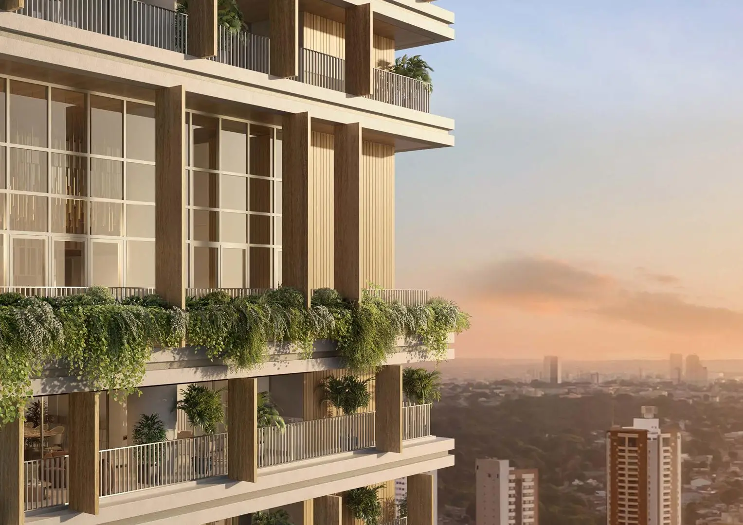 Fachada do Legítimo Flamboyant Residencial com vista da cidade, Jardim Goiás, Goiânia