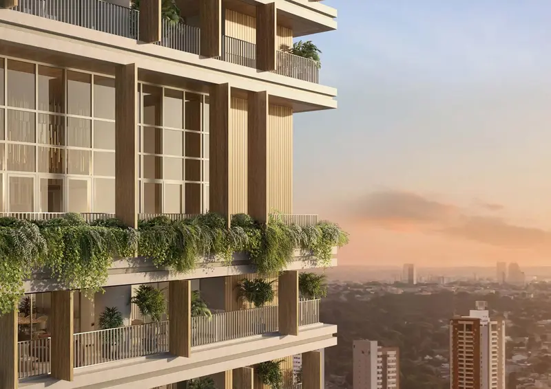 Fachada do Legítimo Flamboyant Residencial com vista da cidade, Jardim Goiás, Goiânia
