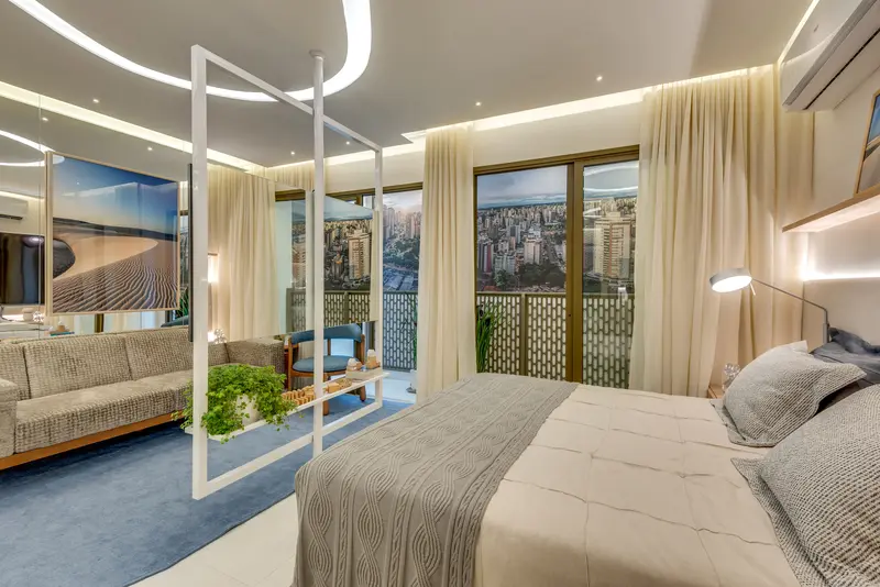 Apartamento decorado do Opus Gyro Praça do Sol, Setor Oeste em Goiânia