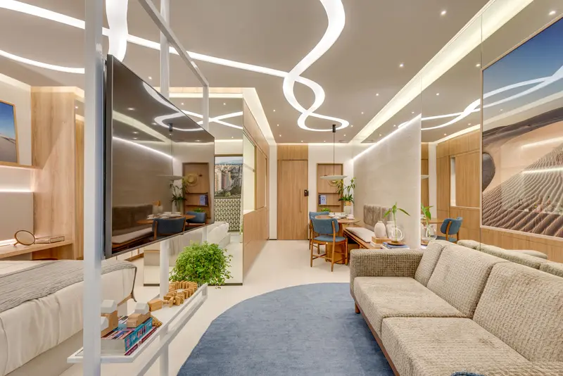 Apartamento decorado do Opus Gyro Praça do Sol, Setor Oeste em Goiânia