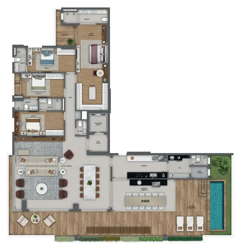 Deck 23 by Opus, em frente à Praça da T-23, Setor Bueno em Goiânia