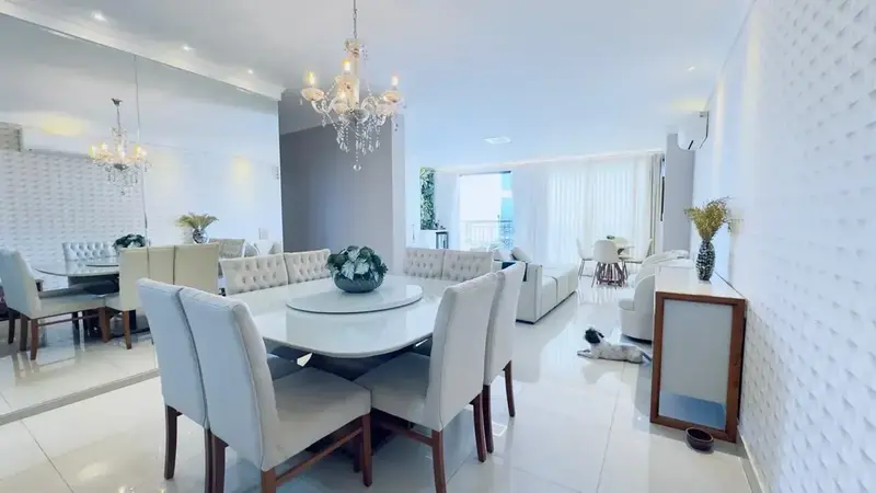 Ambientes integrados do apartamento de 107 m² no Metropolitan Residence, Goiânia