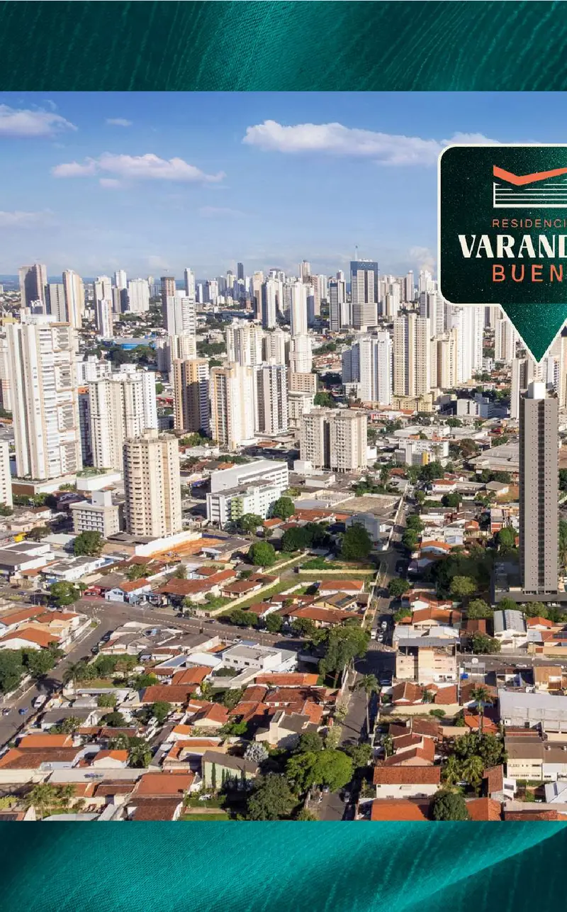 Vista aérea da região do Residencial Varandas Bueno, Setor Bueno em Goiânia