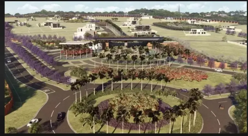 Rua asfaltada do condomínio fechado Jardins Itália, Goiânia