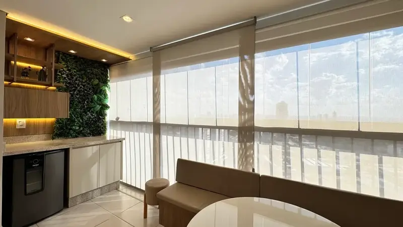 Varanda gourmet do apartamento no Solar Amazônia, Parque Amazônia em Goiânia